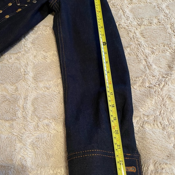 Coach Denim Shearling Embellished Jacket, NWOT. Size 6. - Picture 11 of 14